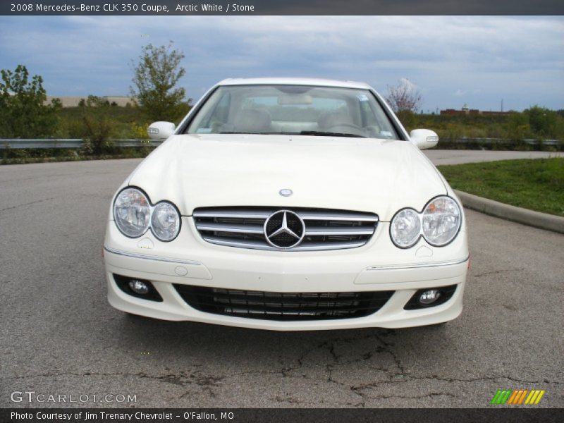 Arctic White / Stone 2008 Mercedes-Benz CLK 350 Coupe