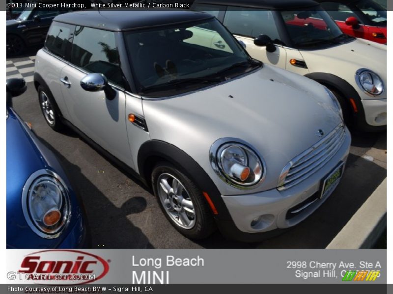 White Silver Metallic / Carbon Black 2013 Mini Cooper Hardtop