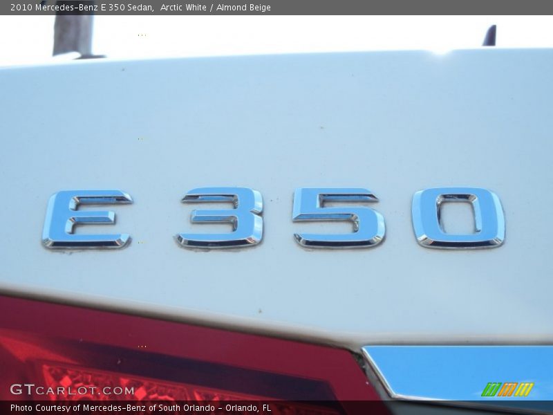 Arctic White / Almond Beige 2010 Mercedes-Benz E 350 Sedan