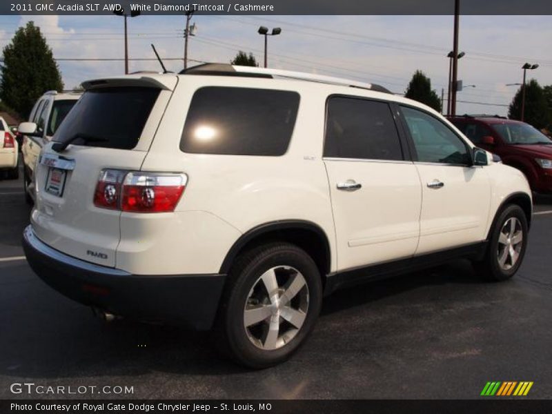 White Diamond Tintcoat / Cashmere 2011 GMC Acadia SLT AWD