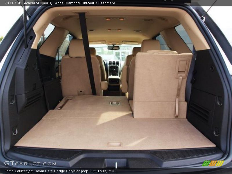 White Diamond Tintcoat / Cashmere 2011 GMC Acadia SLT AWD