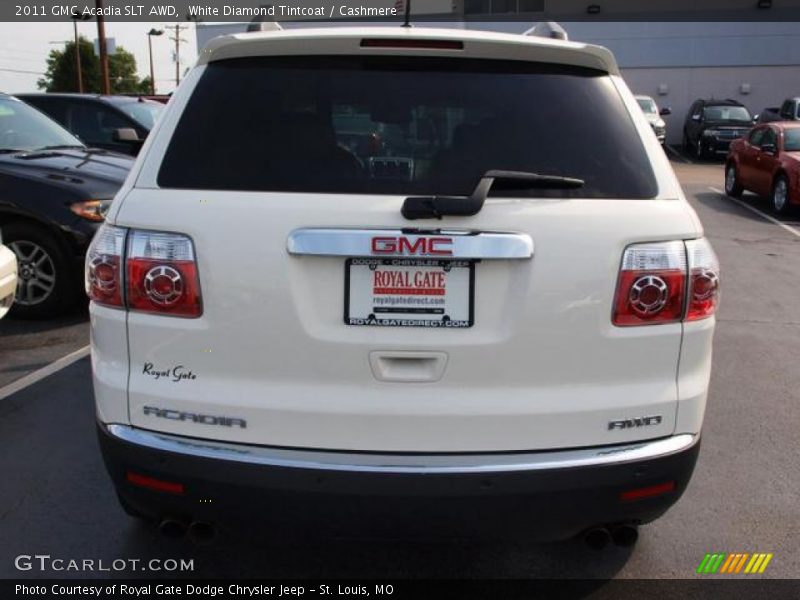 White Diamond Tintcoat / Cashmere 2011 GMC Acadia SLT AWD