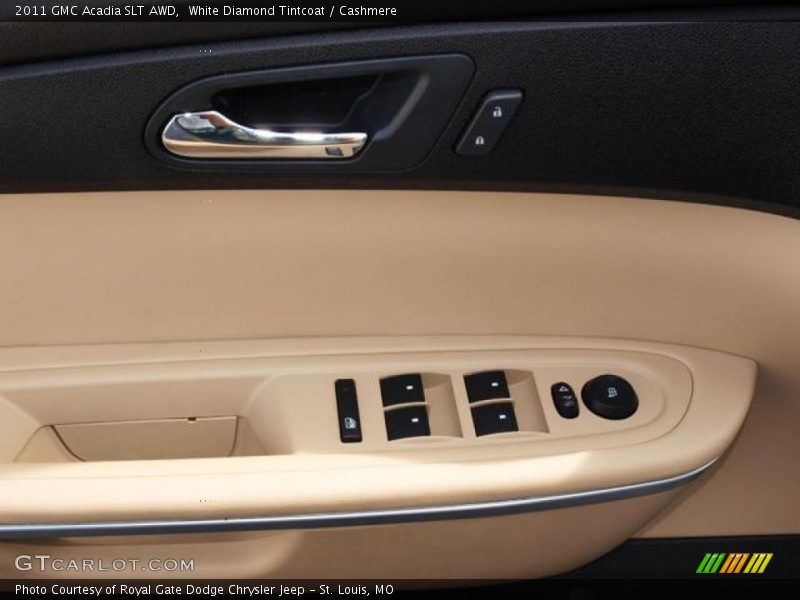 White Diamond Tintcoat / Cashmere 2011 GMC Acadia SLT AWD