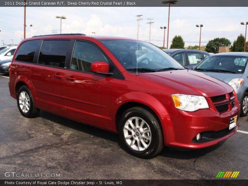 Deep Cherry Red Crystal Pearl / Black 2011 Dodge Grand Caravan R/T