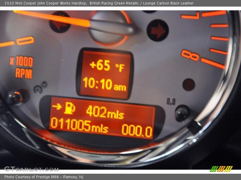 British Racing Green Metallic / Lounge Carbon Black Leather 2010 Mini Cooper John Cooper Works Hardtop