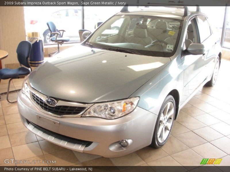 Sage Green Metallic / Ivory 2009 Subaru Impreza Outback Sport Wagon