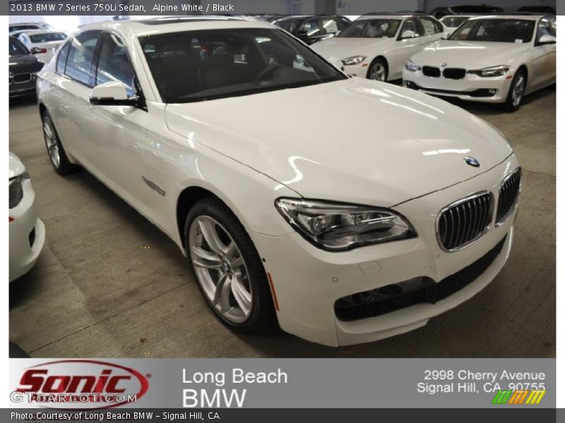 Alpine White / Black 2013 BMW 7 Series 750Li Sedan