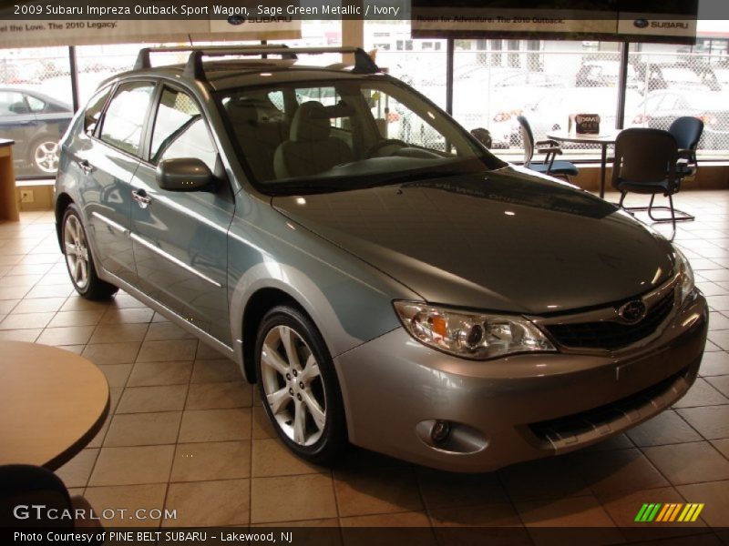Sage Green Metallic / Ivory 2009 Subaru Impreza Outback Sport Wagon