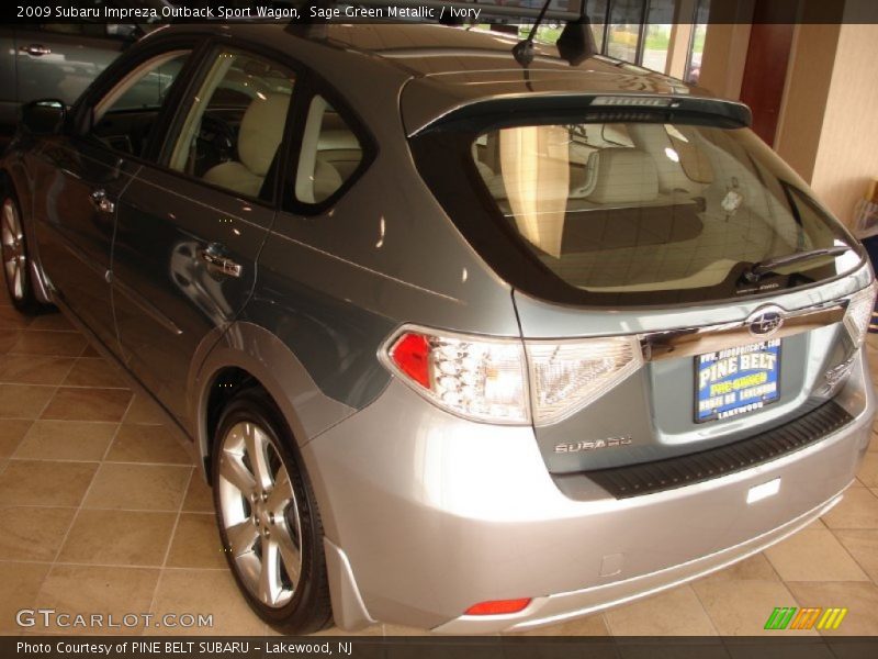 Sage Green Metallic / Ivory 2009 Subaru Impreza Outback Sport Wagon