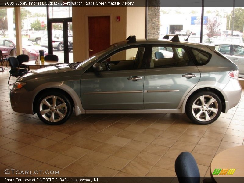 Sage Green Metallic / Ivory 2009 Subaru Impreza Outback Sport Wagon