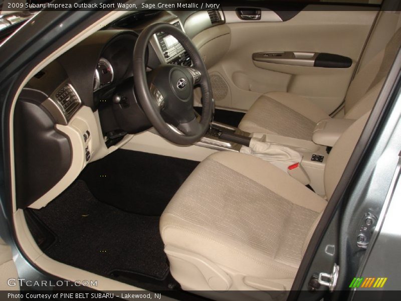 Sage Green Metallic / Ivory 2009 Subaru Impreza Outback Sport Wagon
