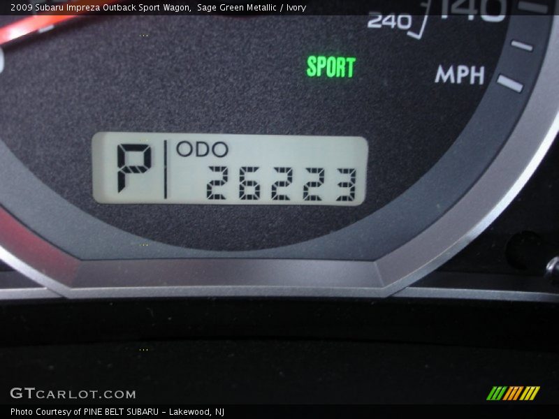 Sage Green Metallic / Ivory 2009 Subaru Impreza Outback Sport Wagon