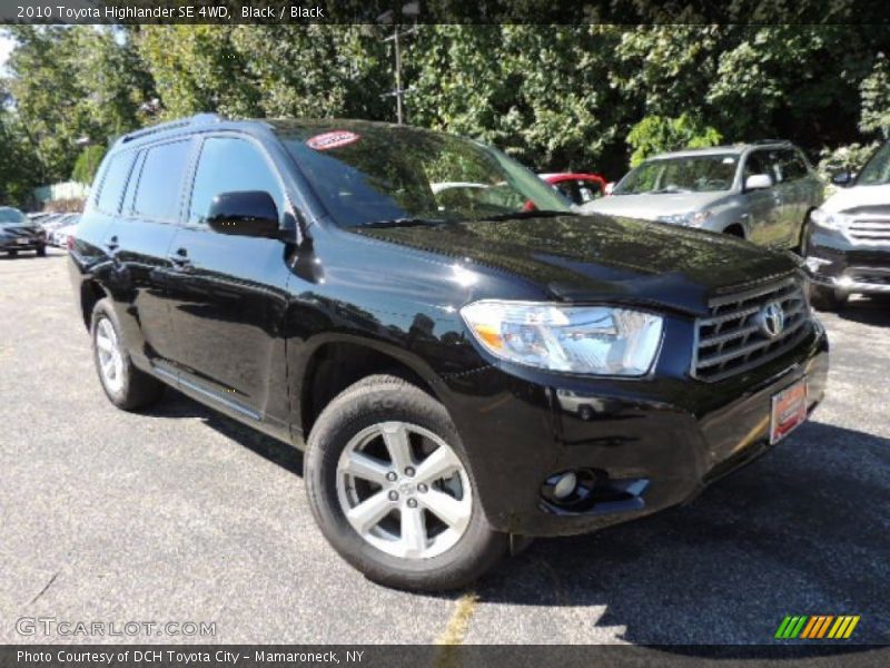 Black / Black 2010 Toyota Highlander SE 4WD