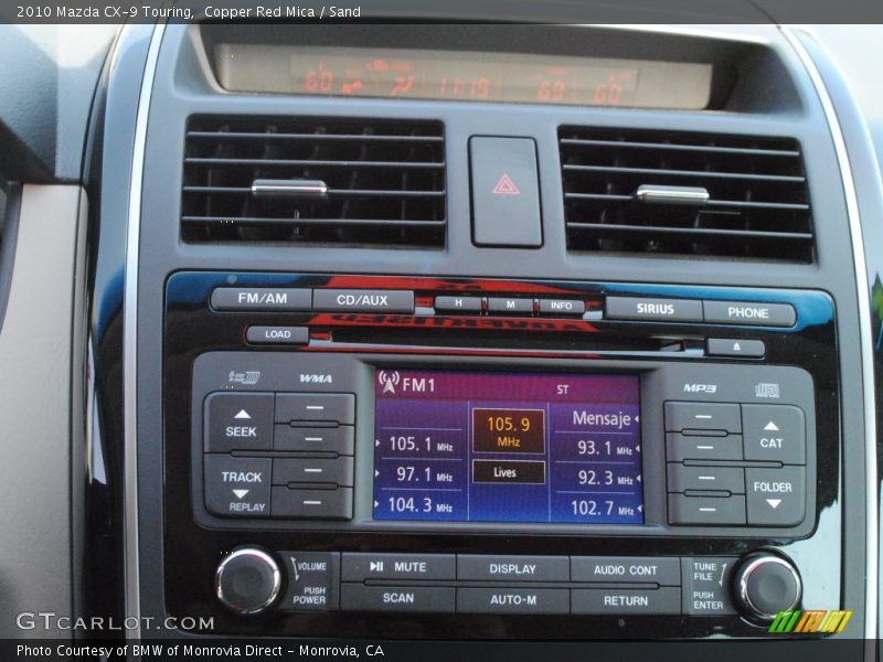 Copper Red Mica / Sand 2010 Mazda CX-9 Touring
