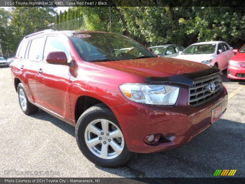 Salsa Red Pearl / Black 2010 Toyota Highlander SE 4WD