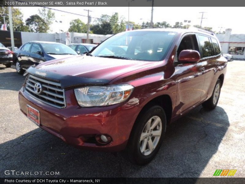 Salsa Red Pearl / Black 2010 Toyota Highlander SE 4WD