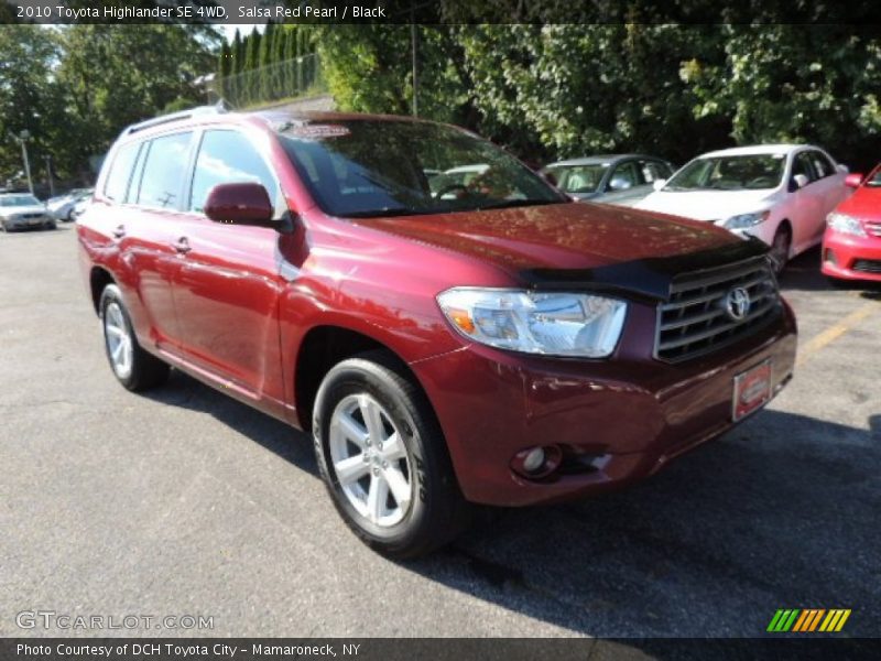 Salsa Red Pearl / Black 2010 Toyota Highlander SE 4WD