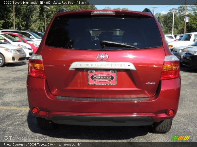 Salsa Red Pearl / Black 2010 Toyota Highlander SE 4WD