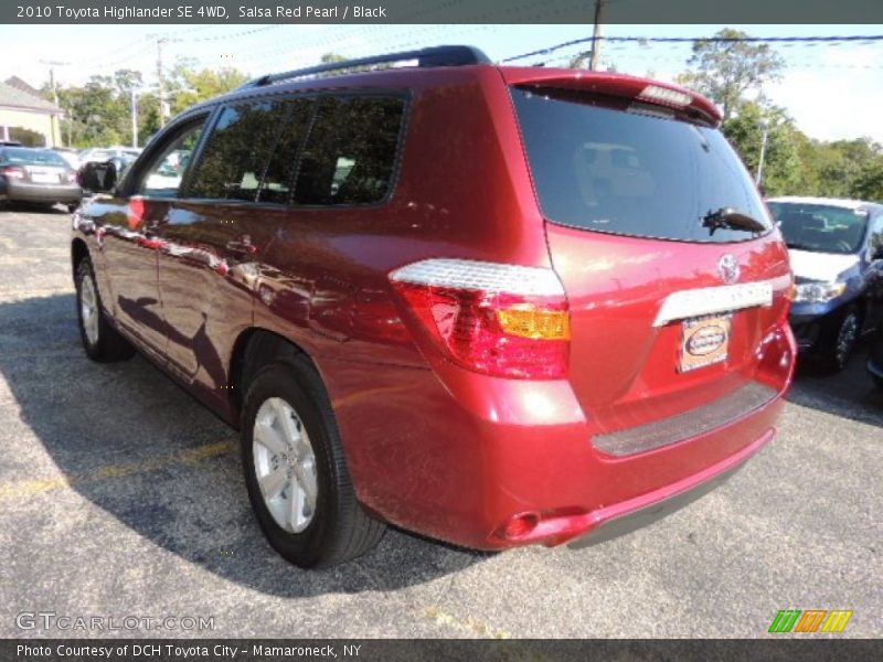 Salsa Red Pearl / Black 2010 Toyota Highlander SE 4WD