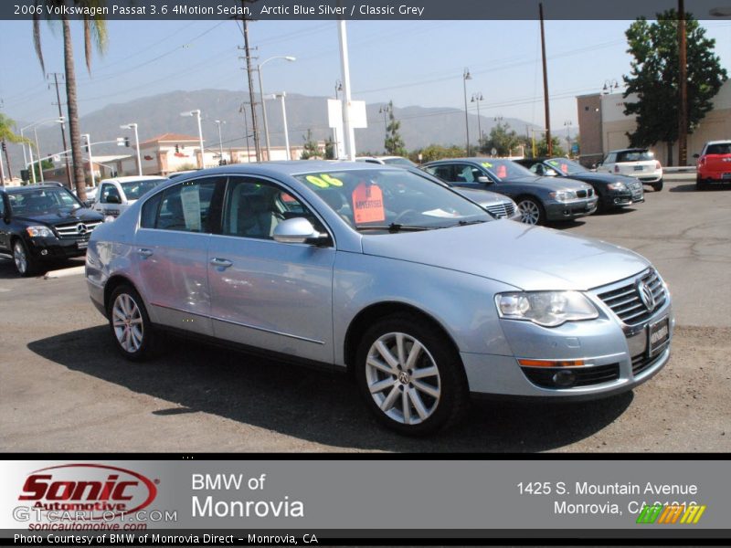 Arctic Blue Silver / Classic Grey 2006 Volkswagen Passat 3.6 4Motion Sedan