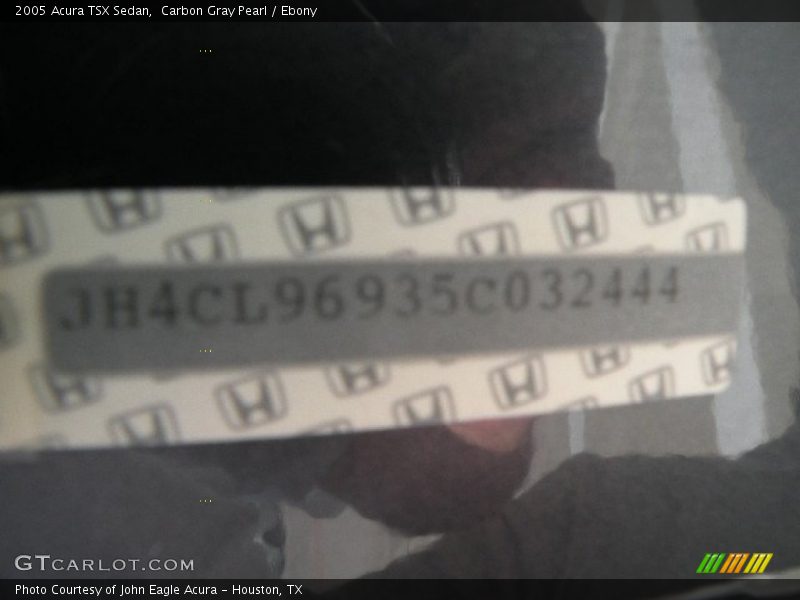 Carbon Gray Pearl / Ebony 2005 Acura TSX Sedan