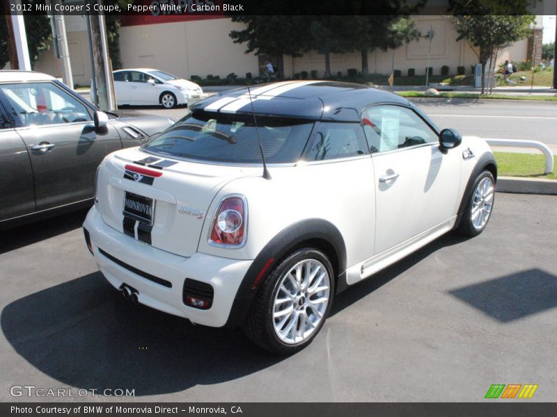 Pepper White / Carbon Black 2012 Mini Cooper S Coupe