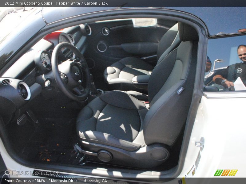 Pepper White / Carbon Black 2012 Mini Cooper S Coupe