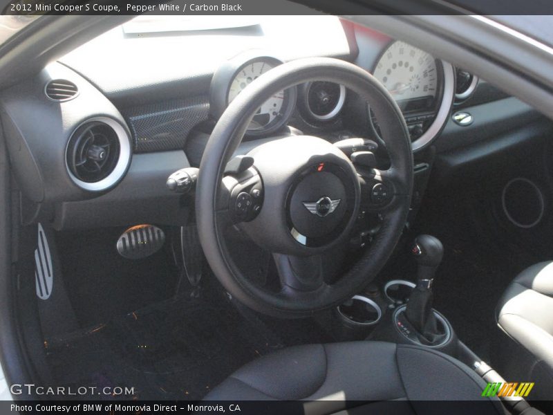 Pepper White / Carbon Black 2012 Mini Cooper S Coupe