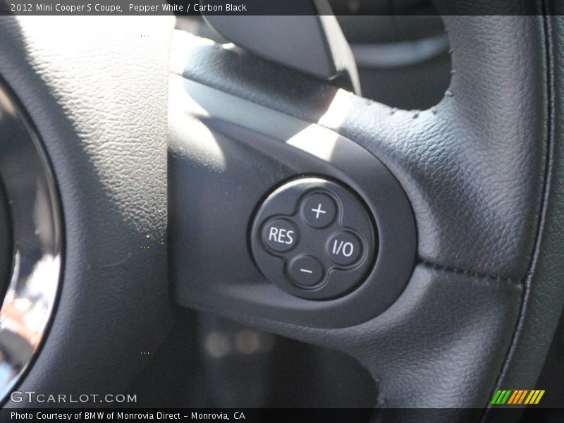 Pepper White / Carbon Black 2012 Mini Cooper S Coupe