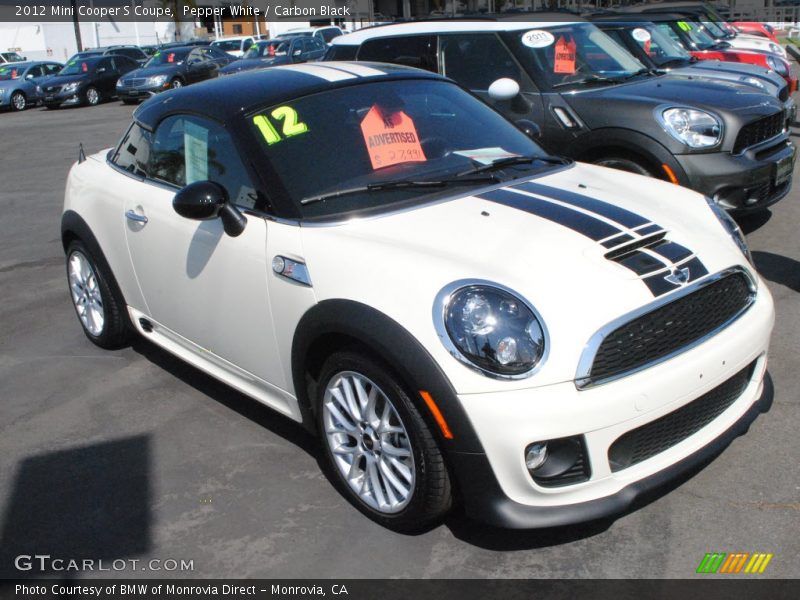 Pepper White / Carbon Black 2012 Mini Cooper S Coupe