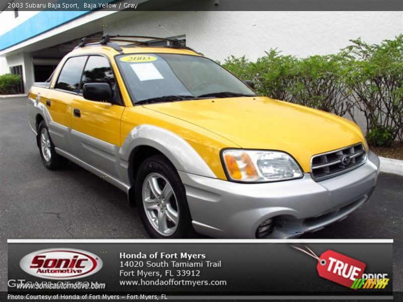 Baja Yellow / Gray 2003 Subaru Baja Sport