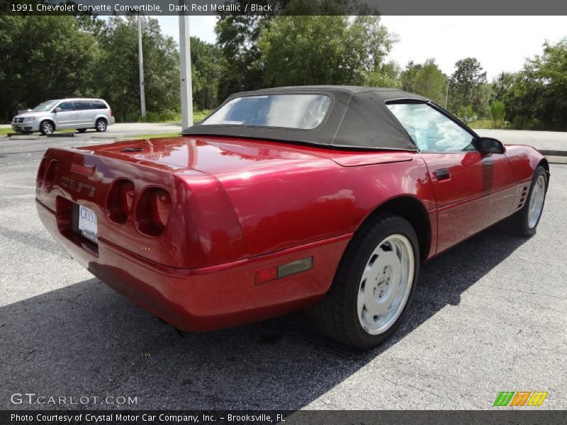 Dark Red Metallic / Black 1991 Chevrolet Corvette Convertible