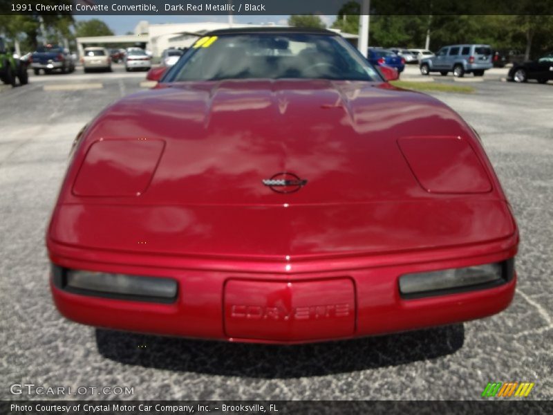 Dark Red Metallic / Black 1991 Chevrolet Corvette Convertible