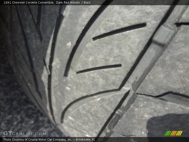 Dark Red Metallic / Black 1991 Chevrolet Corvette Convertible