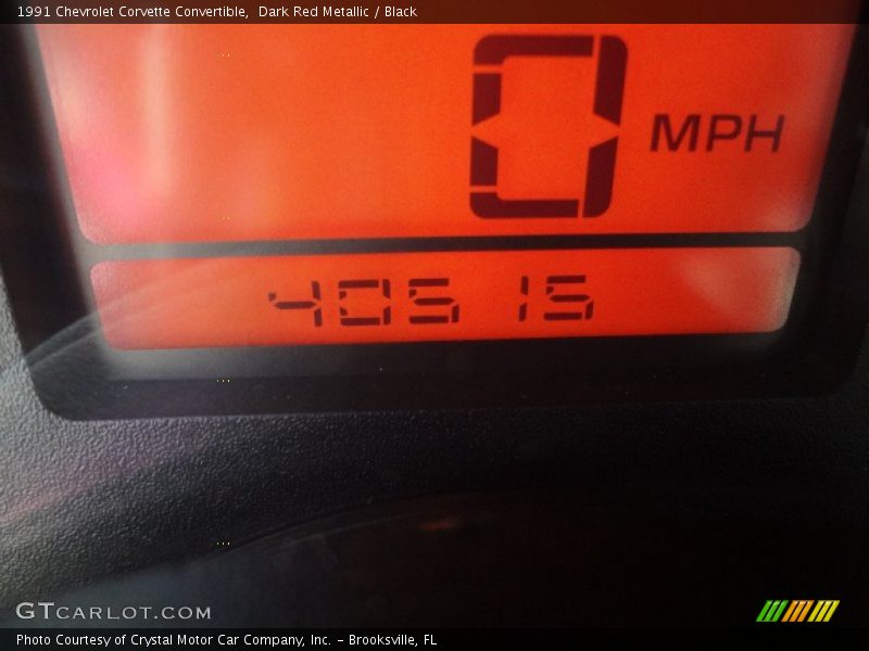 Dark Red Metallic / Black 1991 Chevrolet Corvette Convertible