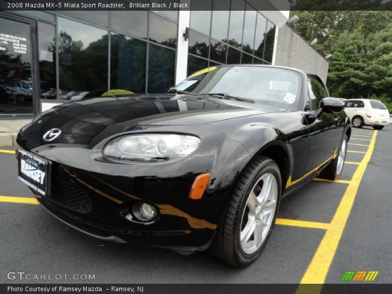 Brilliant Black / Black 2008 Mazda MX-5 Miata Sport Roadster