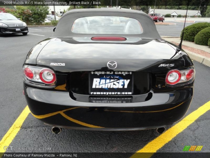 Brilliant Black / Black 2008 Mazda MX-5 Miata Sport Roadster