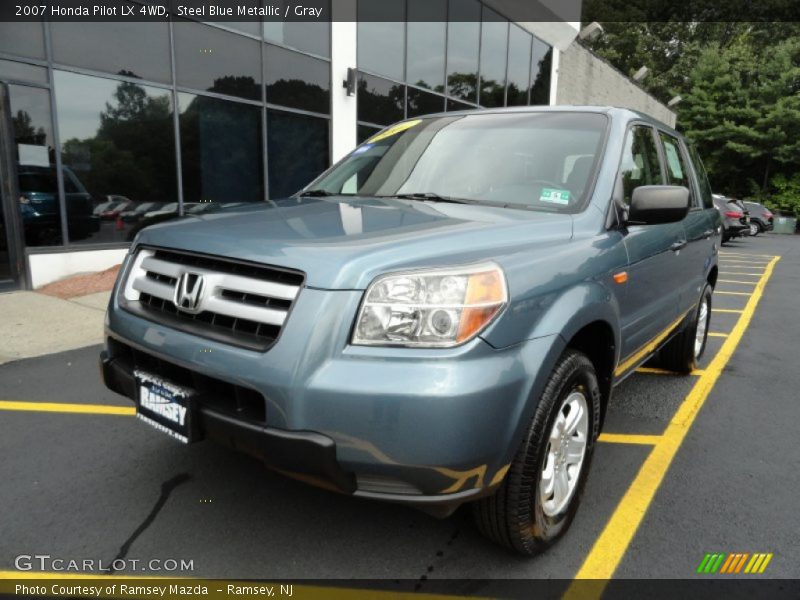 Steel Blue Metallic / Gray 2007 Honda Pilot LX 4WD