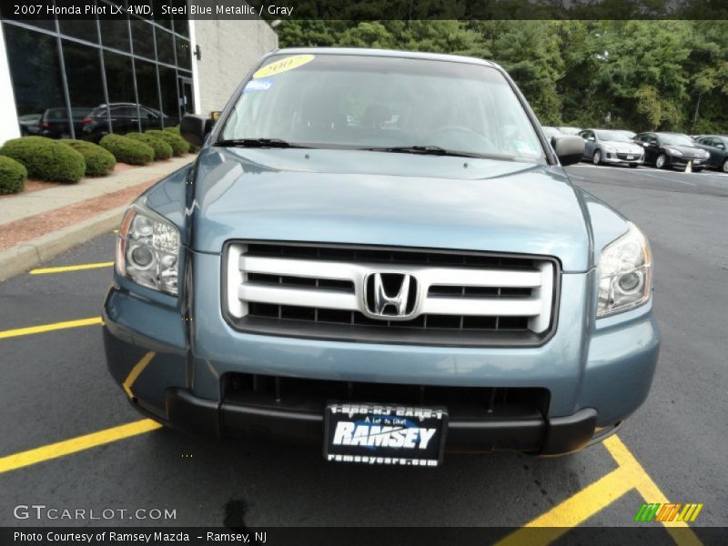 Steel Blue Metallic / Gray 2007 Honda Pilot LX 4WD