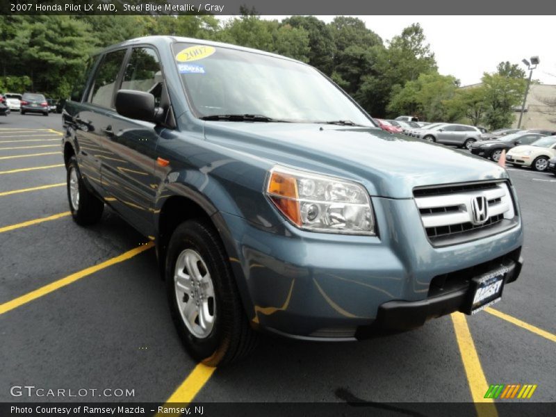 Steel Blue Metallic / Gray 2007 Honda Pilot LX 4WD
