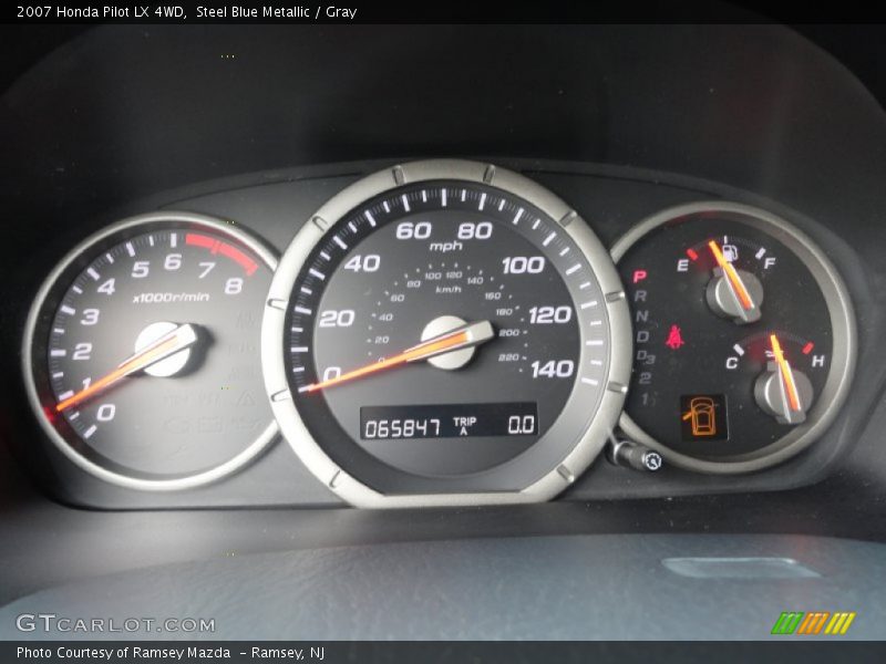 Steel Blue Metallic / Gray 2007 Honda Pilot LX 4WD