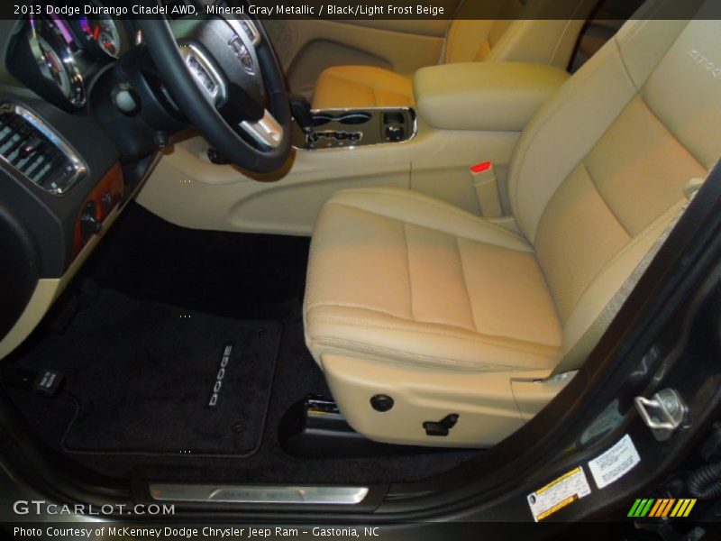 Mineral Gray Metallic / Black/Light Frost Beige 2013 Dodge Durango Citadel AWD