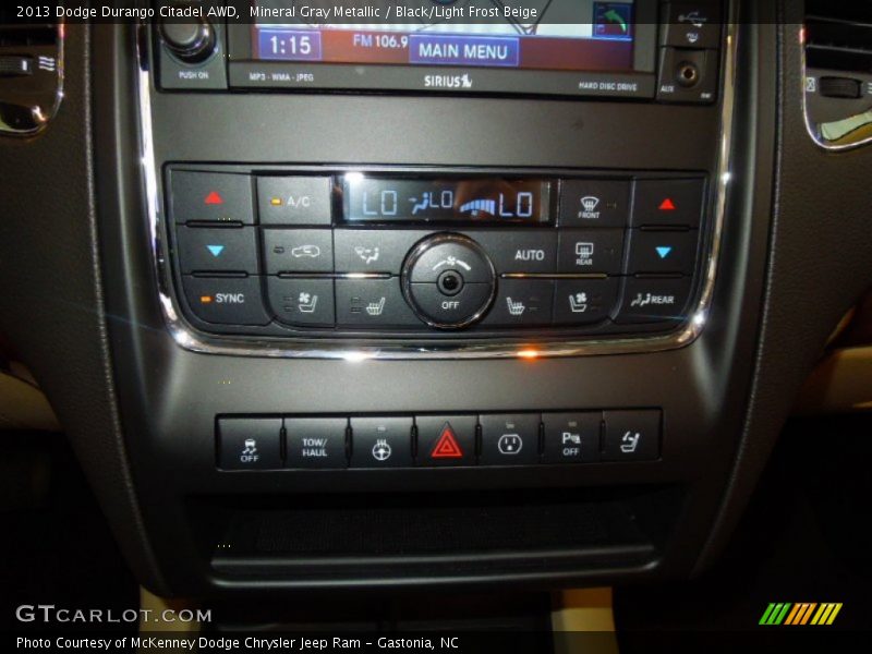 Mineral Gray Metallic / Black/Light Frost Beige 2013 Dodge Durango Citadel AWD