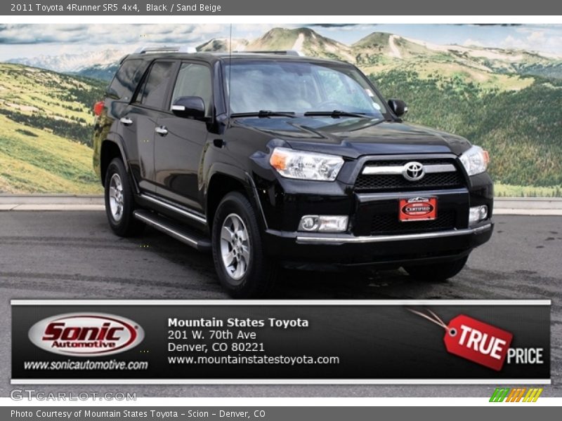 Black / Sand Beige 2011 Toyota 4Runner SR5 4x4