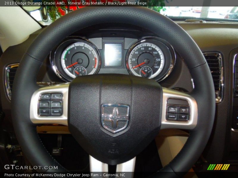 Mineral Gray Metallic / Black/Light Frost Beige 2013 Dodge Durango Citadel AWD
