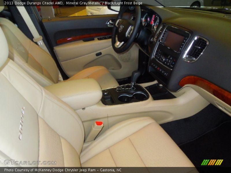 Mineral Gray Metallic / Black/Light Frost Beige 2013 Dodge Durango Citadel AWD