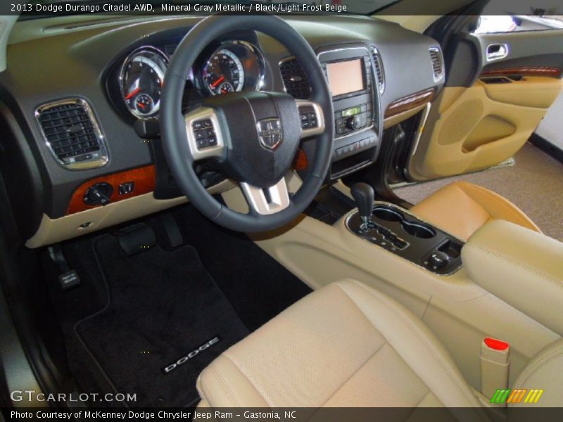 Mineral Gray Metallic / Black/Light Frost Beige 2013 Dodge Durango Citadel AWD