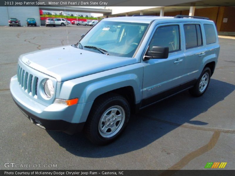 Winter Chill Pearl / Dark Slate Gray 2013 Jeep Patriot Sport