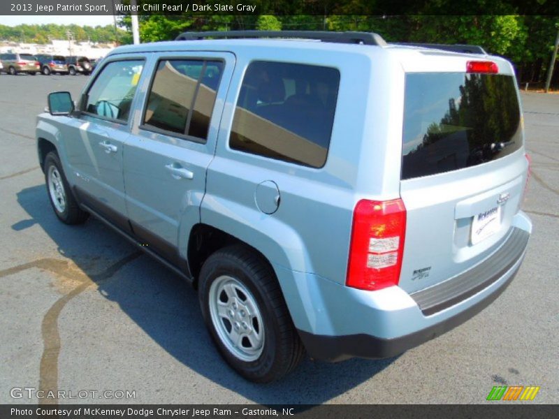 Winter Chill Pearl / Dark Slate Gray 2013 Jeep Patriot Sport