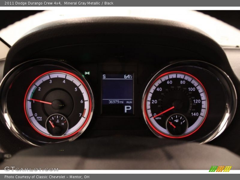Mineral Gray Metallic / Black 2011 Dodge Durango Crew 4x4